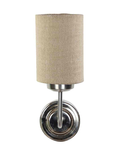 Vintage Cotton Wall Mounted Lamp With Steel Base | 4 x 7 x 12 inches