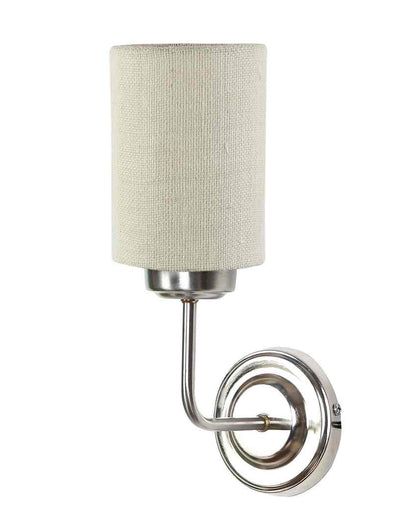 Vintage Cotton Wall Mounted Lamp With Steel Base | 4 x 7 x 12 inches