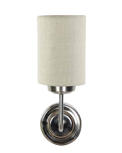 Vintage Cotton Wall Mounted Lamp With Steel Base | 4 x 7 x 12 inches