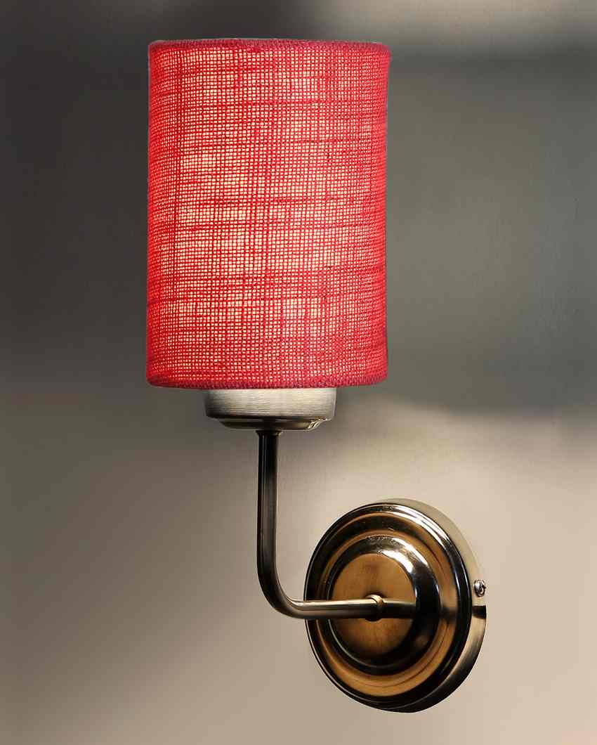 Natural Jute Wall Mounted Lamp Steel Base | 4 x 7 x 12 inches