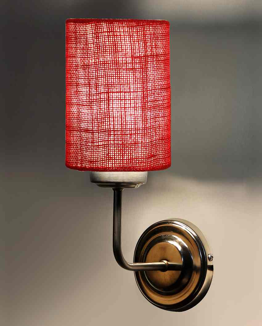 Natural Jute Wall Mounted Lamp Steel Base | 4 x 7 x 12 inches