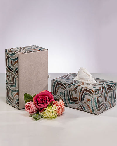 Practical Style Elegance Spectrum Glass Tissue Holder | 8 x 5 x 4 inches