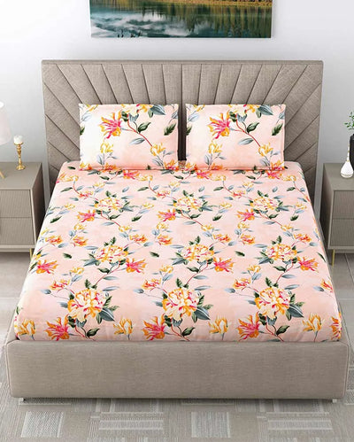 Snow Floral Polycotton Flat Bedding Set | King Size