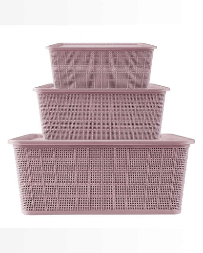 Multipurpose Polypropylene Keeper Baskets | Set Of 3