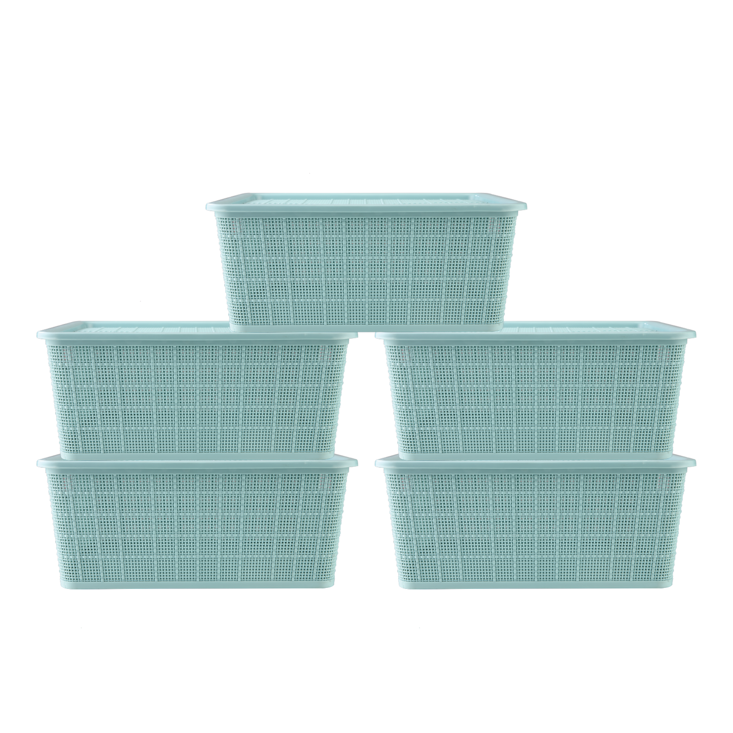 Simple & Versatile Polypropylene Keeper Baskets | Set Of 5 | 14 x 9 inches