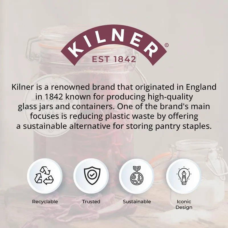 Kilner Glass Snack and Storer with Silicone Lid | Set of 2 | 125 ml