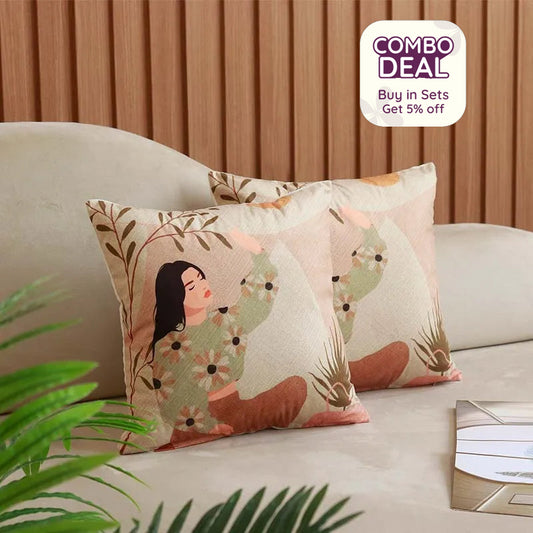 Enigmatic Velvet Cushion Covers | Set of 2 | 16 x 16 inches