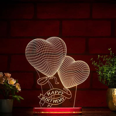 Hbd Heart  Lamp | With Rechargeable Battery