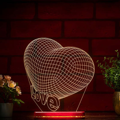 Heart Love Lamp | With Rechargeable Battery