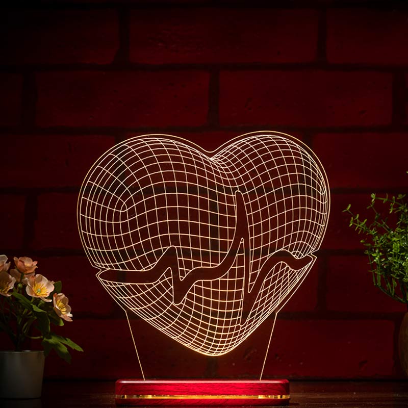 Heart With Beat  Lamp | With Rechargeable Battery