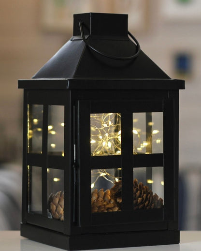 Modern Matte Black Shade Duke Lantern | 5 x 9 inches