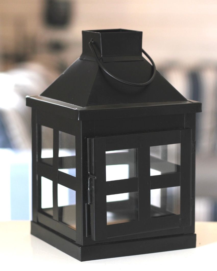 Modern Matte Black Shade Duke Lantern | 5 x 9 inches