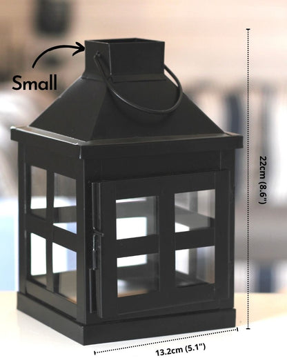 Modern Matte Black Shade Duke Lantern | 5 x 9 inches