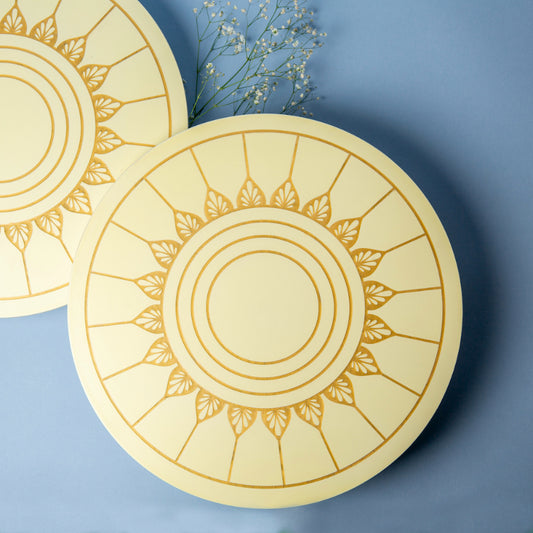 Ivory White Lazy Susan Platter | 16 x 2 inches