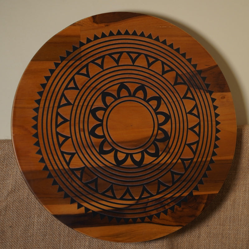 Sunny Mandala Lazy Susan Platter Default Title