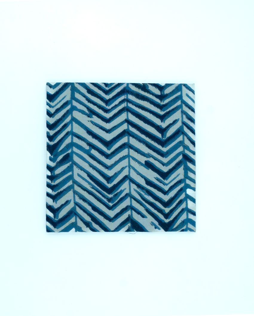 Blue Zebra Square Coasters | Set Of 4 | 4 x 4 inches