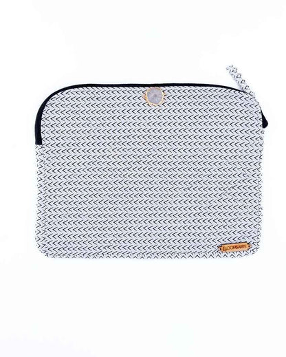 Black and White Cotton Ipad Sleeve | 12 x 9 inches