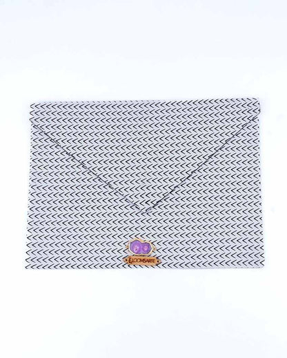 Black and White Cotton Ipad Envelope Sleeve | 12 x 9 inches