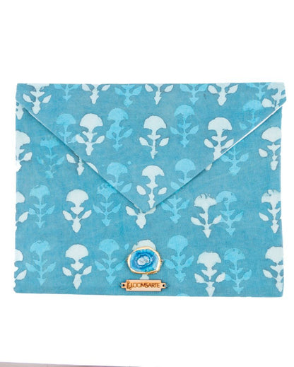 Green Lagoon Cotton Ipad Envelope Sleeve | 12 x 9 inches