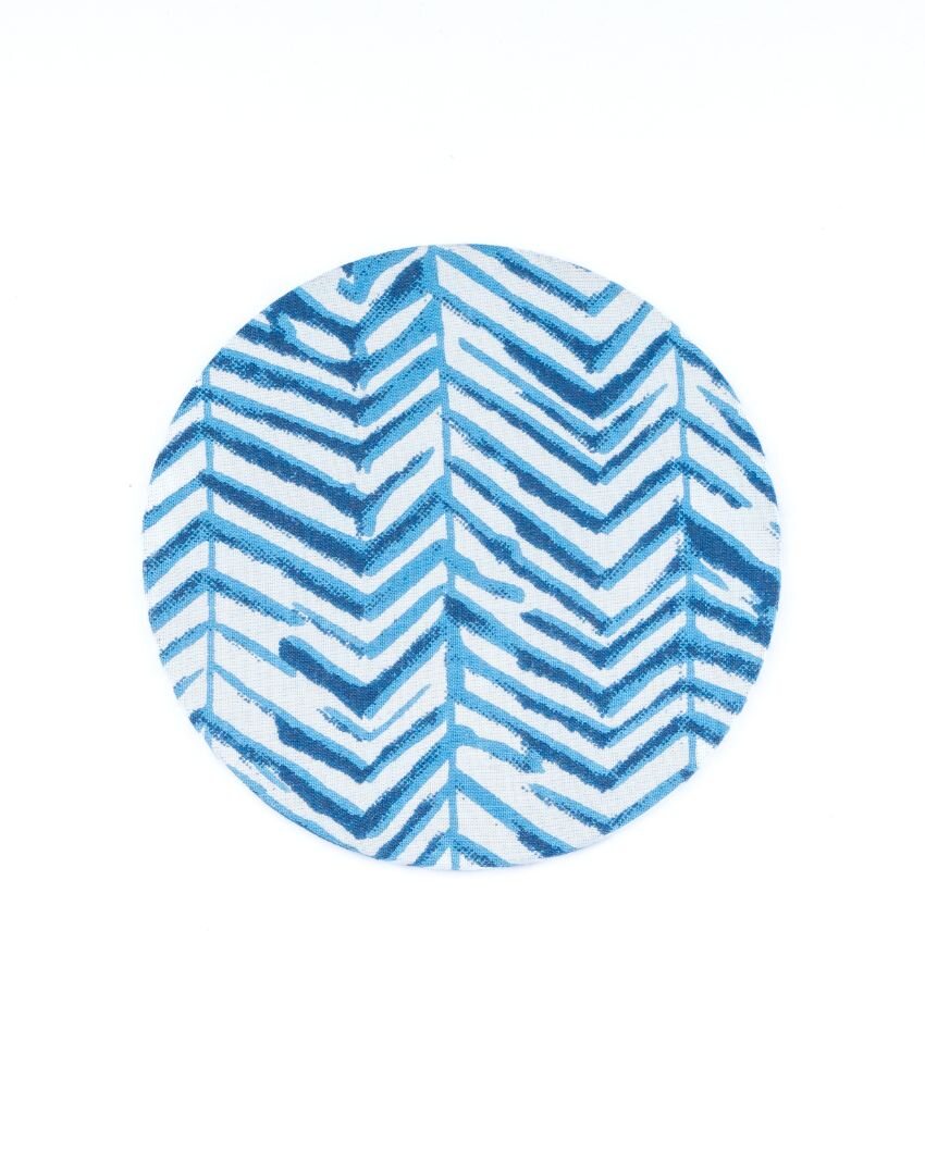 Blue Zebra Napkin Rings with Coasters | Pack Of 8