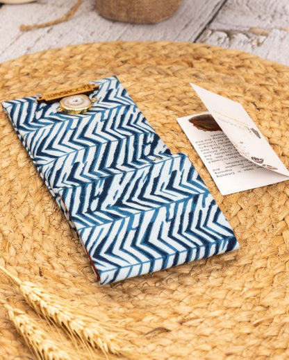 Blue Zebra Multiutility Cotton Pouch | 8 x 4 inches