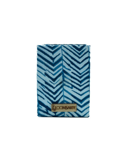 Blue Zebra Cotton Coated Mdf Pen Stand | 4 x 3 x 3 inches