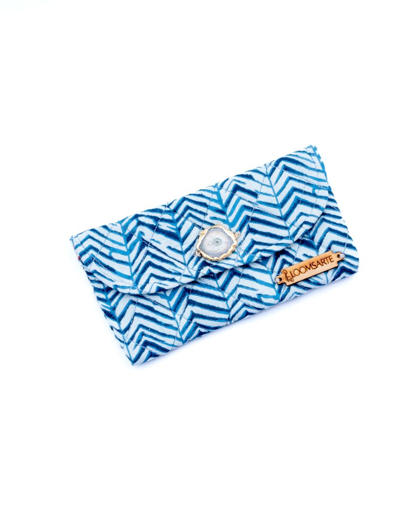 Blue Zebra Cotton Spectacle Case | 7 x 4 inches