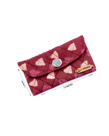 Red Bagru Cotton Spectacle Case | 7 x 4 inches