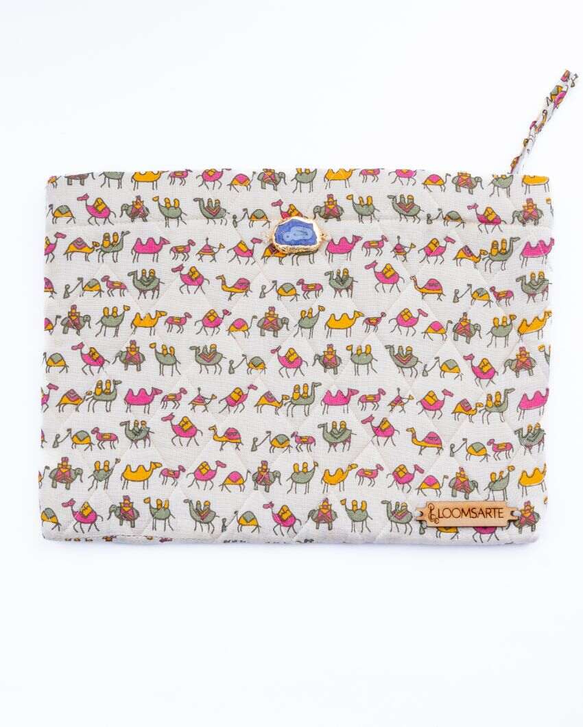 Zoo Cotton Travel Pouch | 9 x 7 inches