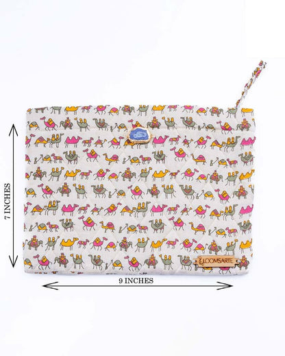 Zoo Cotton Travel Pouch | 9 x 7 inches