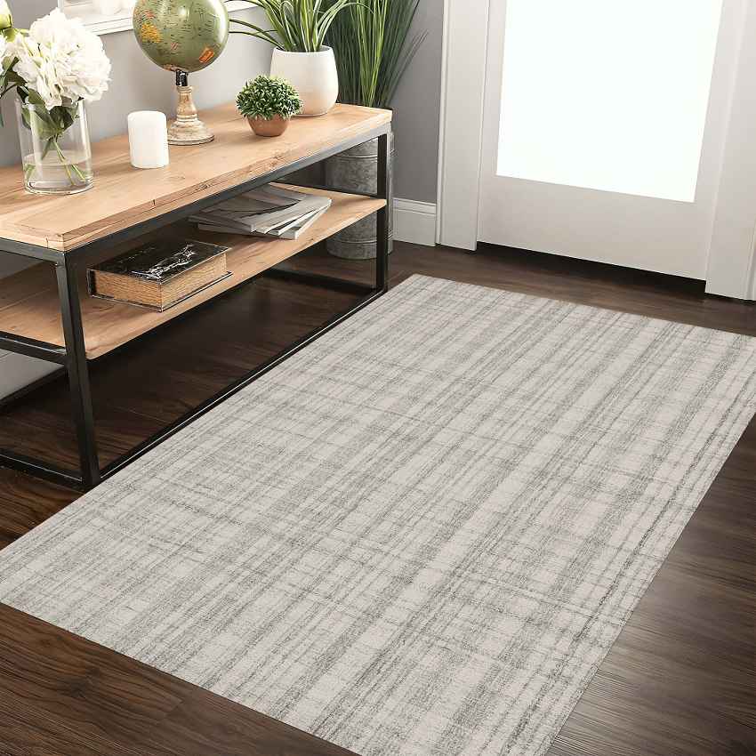 Beautiful Off-White Shade Hand-Tufted Luxury Wool Rug