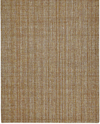 Rust Wool Plaid Pattern Hand-Tufted Rug Carpet