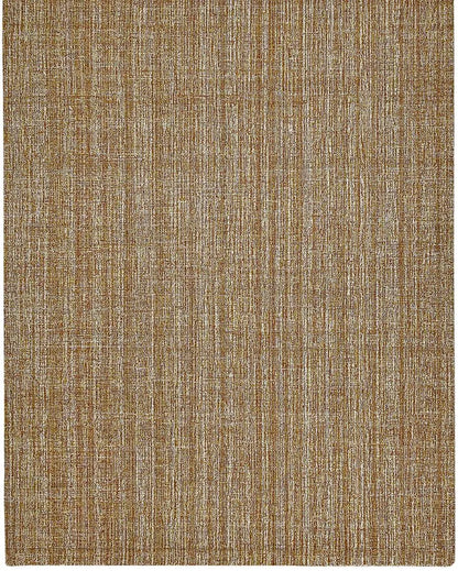 Rust Wool Plaid Pattern Hand-Tufted Rug Carpet