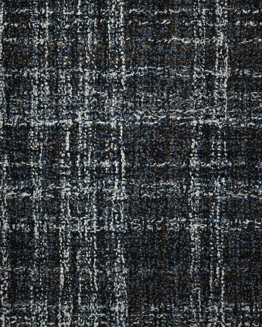 Charcoal Wool Plaid Pattern Hand-Tufted Rug Carpet