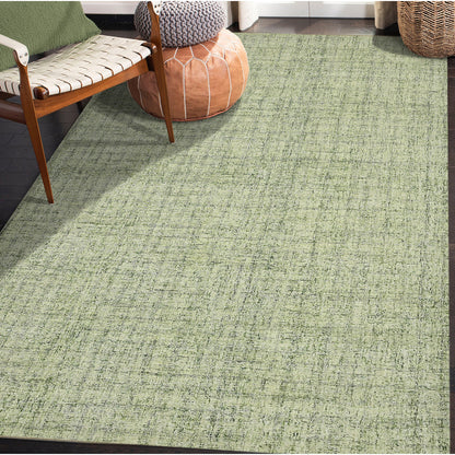 Premium Green Shade Hand-Tufted Wool Area Rug | 3 x 2 Feet