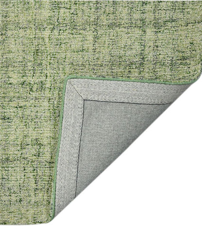 Apple Green Wool Plaid Hand-Tufted Rug Carpet