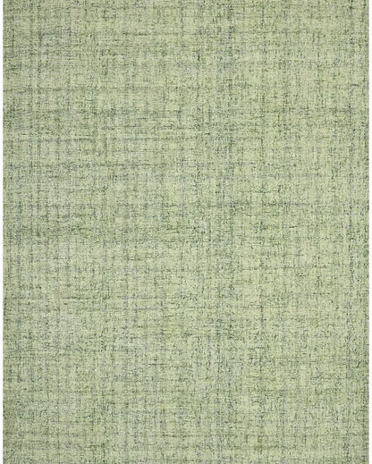 Apple Green Wool Plaid Hand-Tufted Rug Carpet