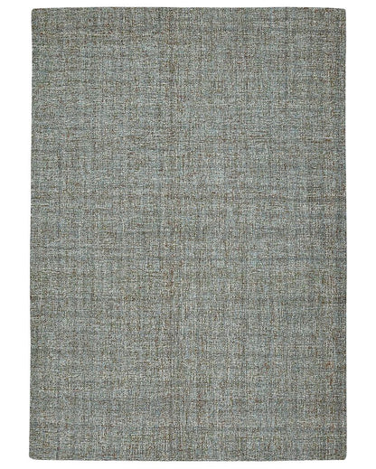 Blue Spruce Wool Plaid Hand-Tufted Rug Carpet