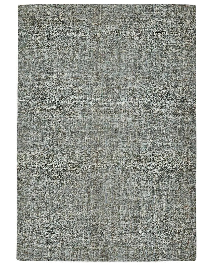 Blue Spruce Wool Plaid Hand-Tufted Rug Carpet