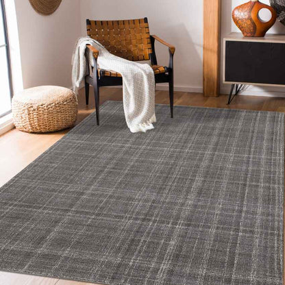 Elegant Grey Shade Handmade Wool Area Rug