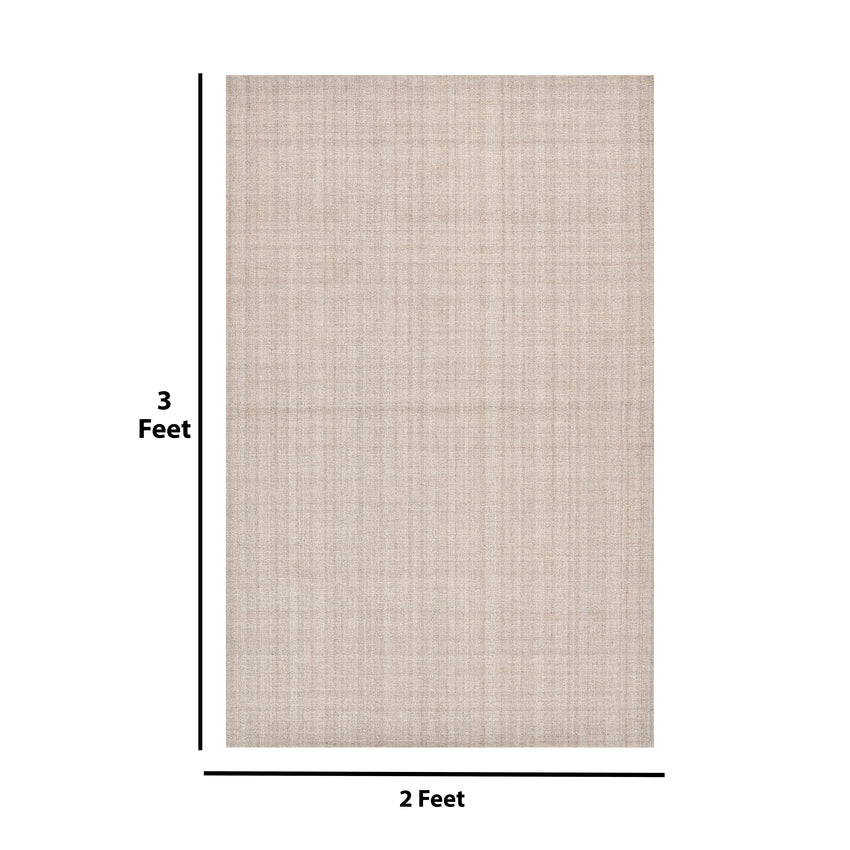 Elegant Design Beige Shade Hand-Tufted Wool Area Rug