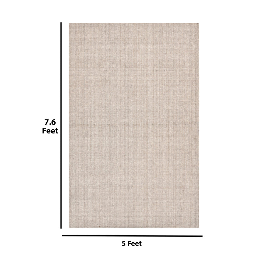 Elegant Design Beige Shade Hand-Tufted Wool Area Rug