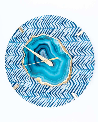 Blue Zebra Round Wall Clock | 10 inches