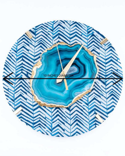 Blue Zebra Round Wall Clock | 10 inches