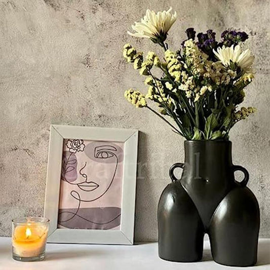 Ceramic Lady Bum Vase | Multiple Colors Black