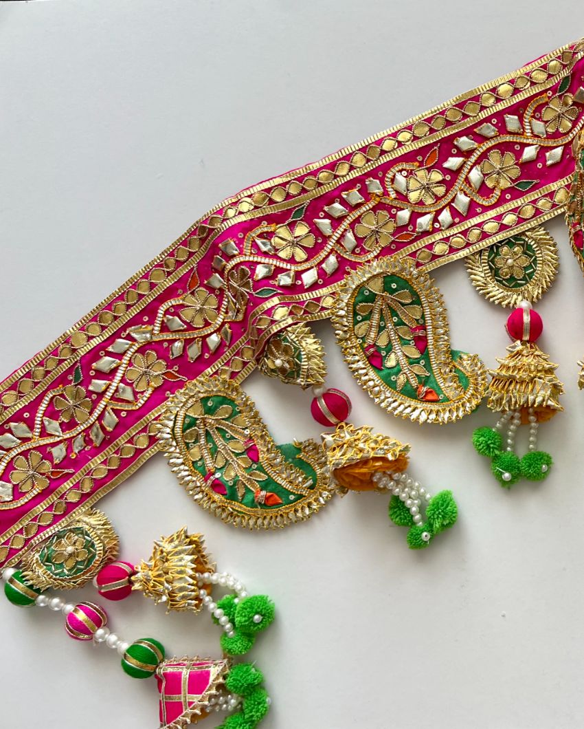 Bahaar Festive Gota Bandarwal Toran | 39 x 8 x 12 inches