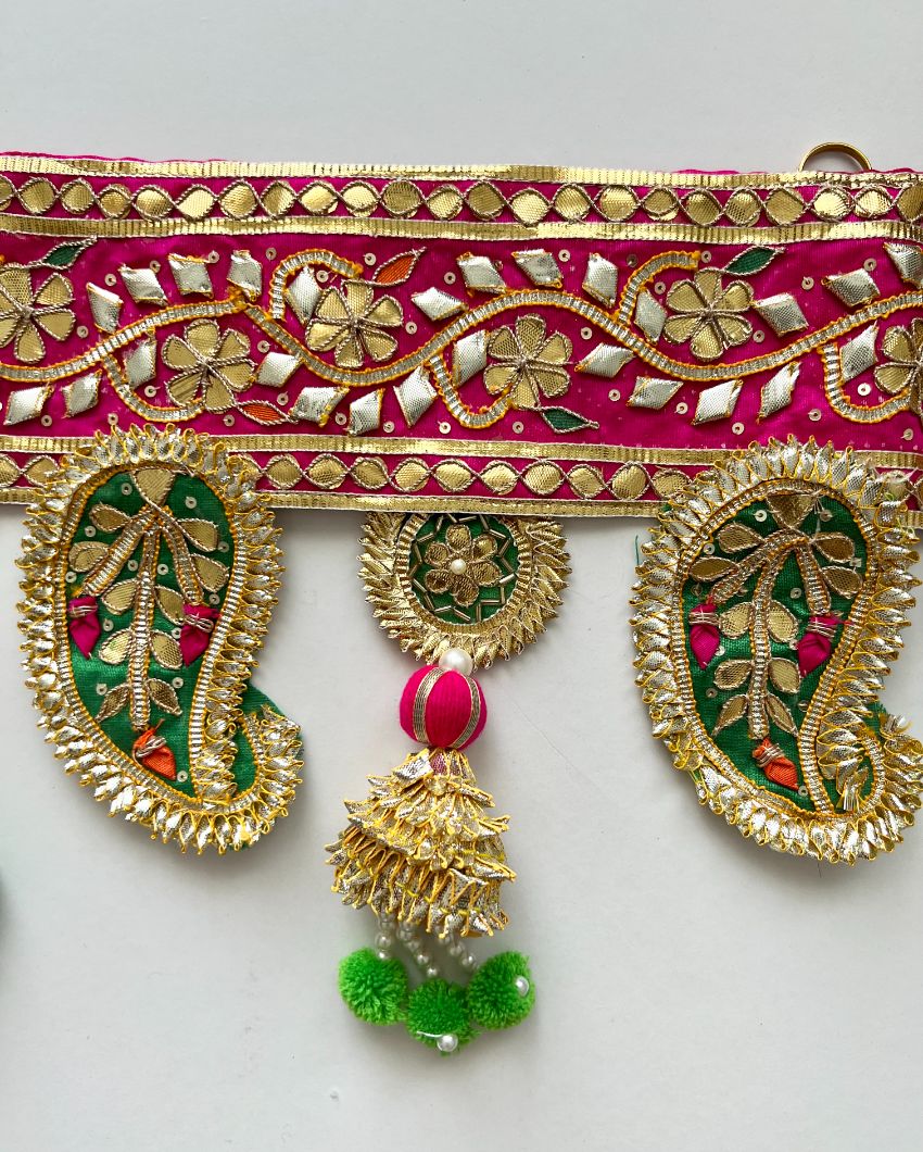 Bahaar Festive Gota Bandarwal Toran | 39 x 8 x 12 inches