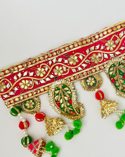 Bahaar Festive Gota Bandarwal Toran | 39 x 8 x 12 inches