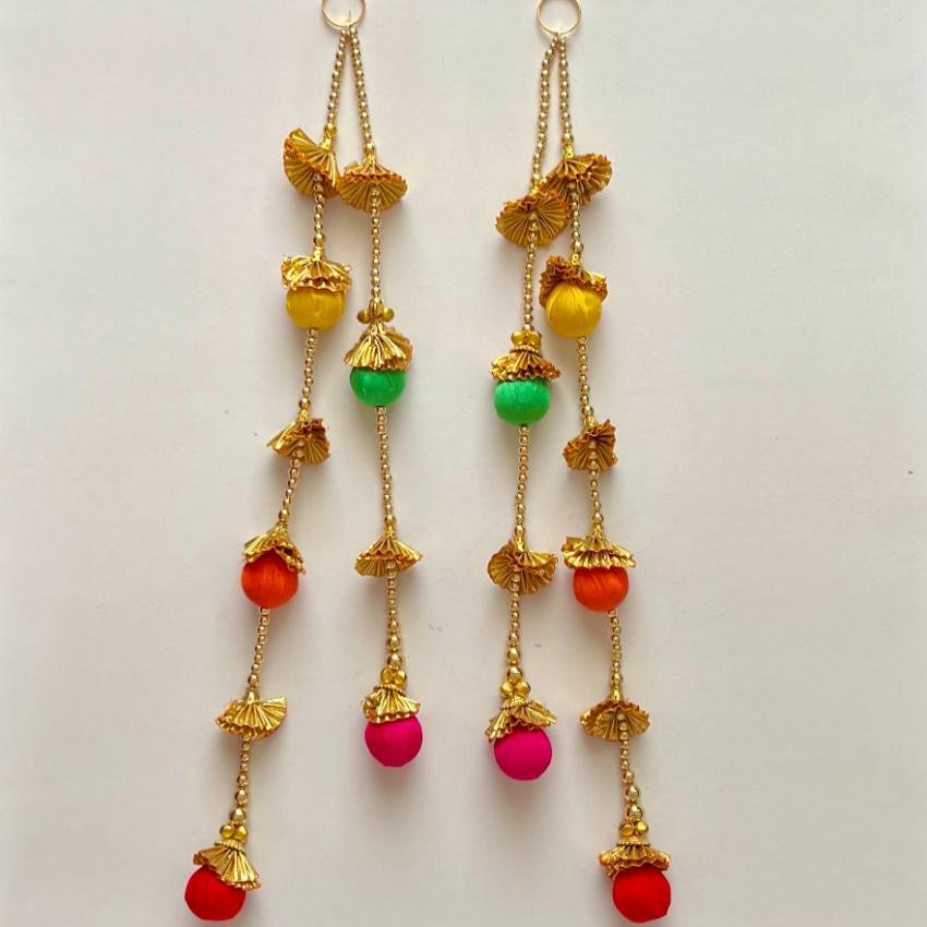 Rimjhim Festive Gota Door Hanging | Set of 2 | 18 x 2 inches