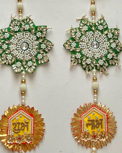 Vaibhav Festive Shubh Labh Door Hangings | Set of 2 | 6 x 2 inches